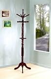 Womens Ladies Dark Walnut Finish Free Standing Purse Handbags Scarfs Apparel Hanger Tree