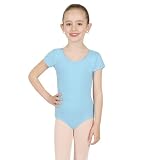 Capezio Girls 2-6x Short Sleeve Leotard - Black - I ( 6-8)