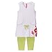 Girls' YES Top and Leggings Set - White/ Green
