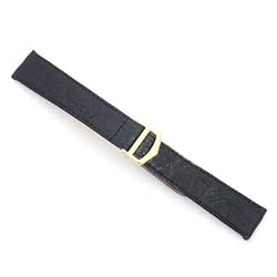 Black Genuine Crocodile Strap 18mm