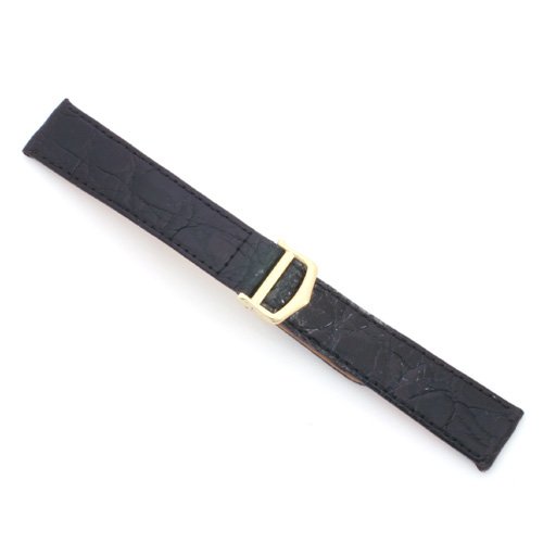 Black Genuine Crocodile Strap 18mm,Tech Swiss