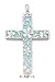 Sterling Silver Turquoise Filigree Cross Charm