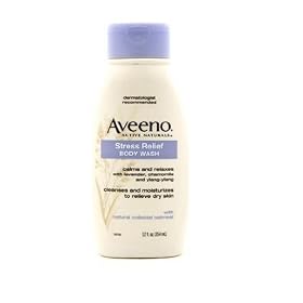 Aveeno Active Naturals Stress Relief Body Wash with Lavender, Chamomile & Ylang-Ylang, 12-Ounce Bottles (Pack of 3)