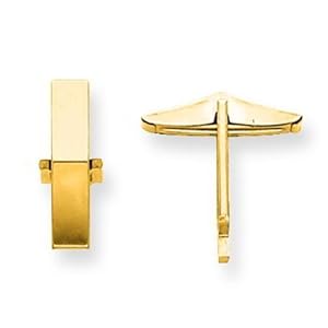 14K Gold Cuff Link Component