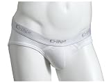C-IN2 Men's Underwear Sling Lo No Sho Profile Brief, White, Large