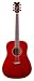 Dean Tradition Acoustic Guitar Trans Red w/Hardshell Case