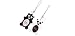 Gino Sweet Bear Couple Heart Model Honey Plastic Phone Strap