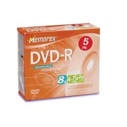Click here to buy Memorex 5PK DVD-R MEDIA 8X 4.7GB W/ 32025594 by Memorex.