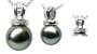 18K white gold Salacia Black Tahitian cultured pearl and diamond pendant