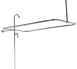 Brass End Mount Shower Riser w/Enclosure and Diverter