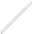 7" Figaro 180 Chain Bracelet - 7.0mm Wide