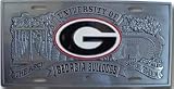 GEORGIA BULLDOGS PEWTER CAR TAG/ LICENSE PLATE