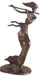 Female Flute Player Bronze Sculpture