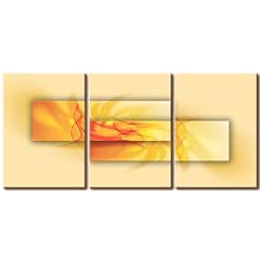 Bild auf LEINWAND + 3 teilig + Abstraktion 3D Vanilla Sky - Frieden + Wandbilder 616 +++ RIESEN BILDER AUSWAHL IN UNSEREM HAENDLERSHOP +++