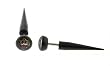 Genuine Ed Hardy Black Fake Taper - Tiger Logo - 16g Wire - 7.5mm - 32mm Length - Sold as a Pair