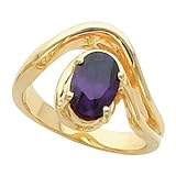 14K White or Yellow Gold Amethyst Ring -- OTHER GEMS AVAILABLE