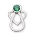 The Perfect Sterling Silver With Me Always May Birthstone Angel Pin - 12X7MM
