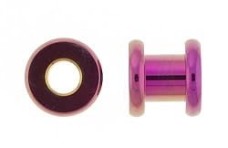Colorline Flesh Tunnel Plugs - Purple - 8g - Sold as a Pair