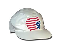 Cap White with Upside-down US Flag