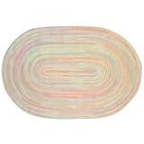 Kids Rugs: Kids Pastel Oval Braided Area Rug, 4 x 6 Pastel Multi Rug