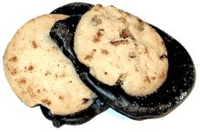 Sugar Free Dark Chocolate Dipped Pecan Shortbread Cookies, 1lb Bag by Landies Candies