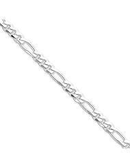 .925 Sterling Silver 5.8 mm High Polish Figaro Link Chain Necklace - 16" inches