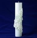 Rose Handcrafted Centerpiece Wedding Pillar Candle II (L)
