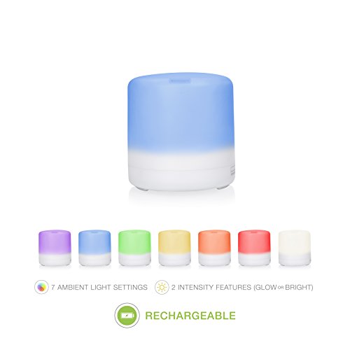 Large 100ml Rechargeable Aromatherapy Spa Diffuser - Rechargeable/Portable - 7 Ambient Light Settings - 3 Timer Settings - Auto Shutoff - Cordless - Aromatherapy - Air Purifier - Essential Oils