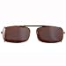 BRONZE RECTANGLE METAL COVER CLIP ON SUNGLASSES