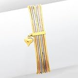14k Tri-color Gold 7 Child Slip-on Bangles
