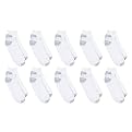 Men's Hanes® 10-pk. Low Cut Sock - White