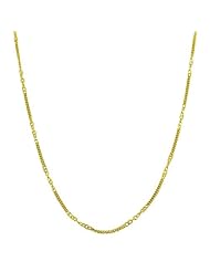 14 Karat Yellow Gold 1.2-mm Alternate Curb Chain (18 Inch)