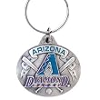 Arizona Diamondbacks Oval Pewter Keychain