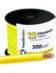 Home Improvement: Southwire Southwire Company 12YEL-STRX500 Thhn Stranded Single Wire 12ga 500 Roll - Yellow. - SOUTHWIRE COMPANY