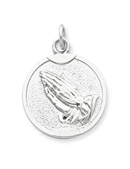 Sterling Silver Praying Hands Medal QC3644"