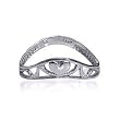 10 KT White Gold Thumb Ring Heart Thumbring 10k Band