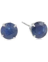 14k Gold and Blue Sapphire Stud Earrings