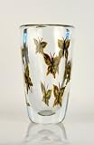 Heavy Handblown Art Glass Butterfly Vase V104A