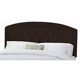 Arc Tufted Headboard in Shantung Chocolate Size: California King