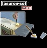 315JwzaJ7rL SL160 in LASUREN-SET MINI 4-tlg. Streichkissen Flächenstreicher + Wanne