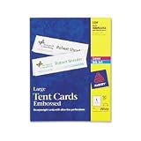 Avery(R) Laser White Tent Cards, 11in. x 3 1/2in., Box Of 50