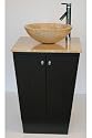 22" Bathroom Furniture Travertine Top Single Sink Vanity Cabinet 155T