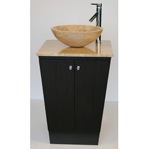 22 Bathroom Furniture Travertine Top Single Sink Vanity Cabinet 155T