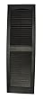 Perfect Shutters IL541463002 14-1/2-Inch by 63-Inch Louvered Cathedral Top Center Mullion Exterior Shutter, 1-Pair, Black