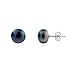 Eve's Addiction 9mm Black Iridescent Freshwater Pearl Stud Earrings