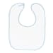 Bumkins 2-ply Flannel Drool Bib-White Satin Trim