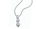 Diamond 1/2 Carat (ctw) Drop Pendant in 14K White Gold with Chain
