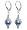 Classic Beauty Blue Faux Pearl Swarovski Crystal Sterling Silver Leverback 1.5" Drop Earrings