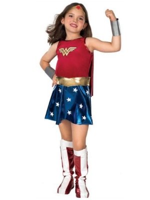  Girls Wonder Woman Costume Medium (8-10) Reflective