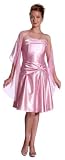 Plus Size Stylish Satin Twist Trim Knee Length Prom/ Bridesmaid/ Evening Dress + Scarf